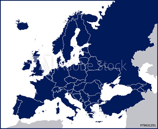 Bild på Europe Political Blank Map